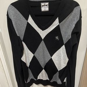Black Argyle Sweater